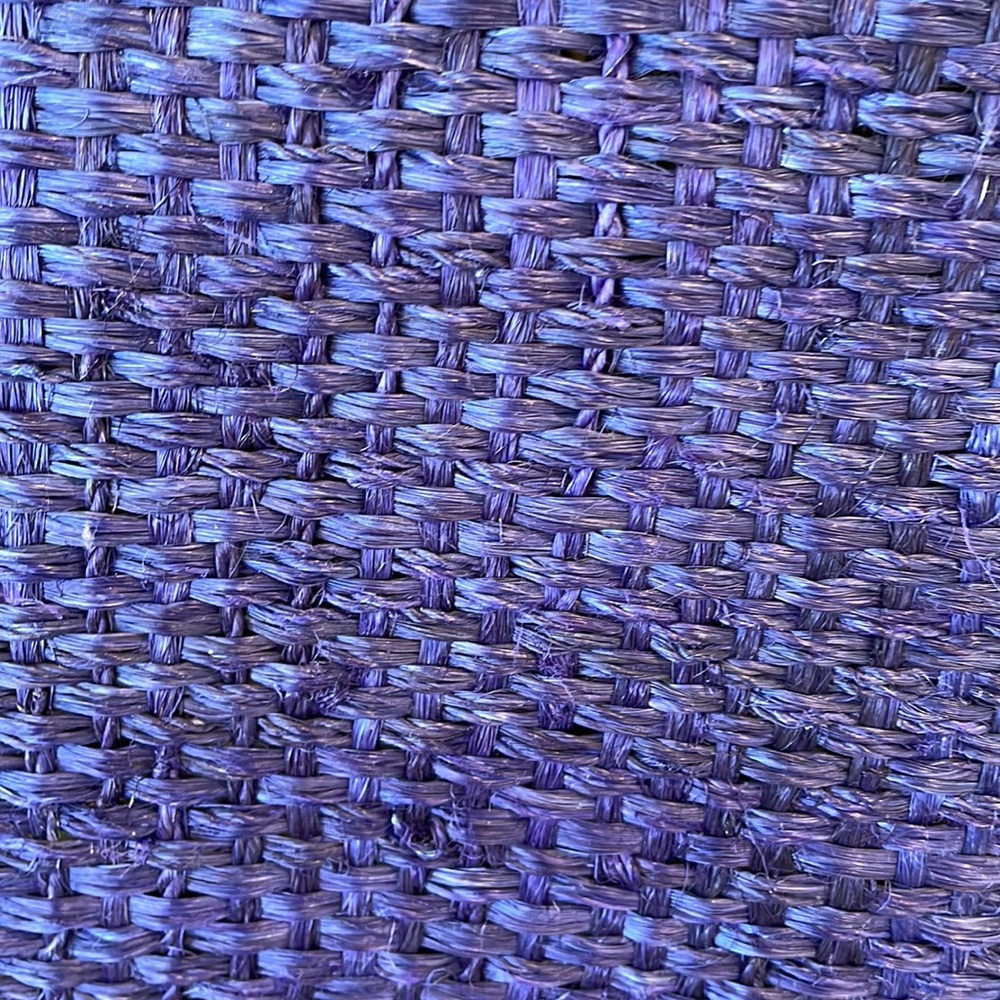Fun casual purple, straw tote. - Picture 2 of 7